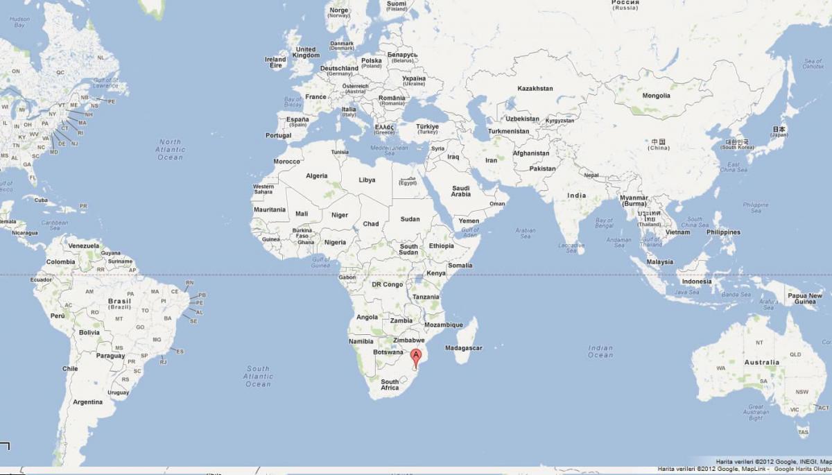 Žemėlapis Svazilandas pasaulio