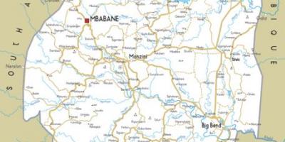Žemėlapis mbabanė Svazilandas